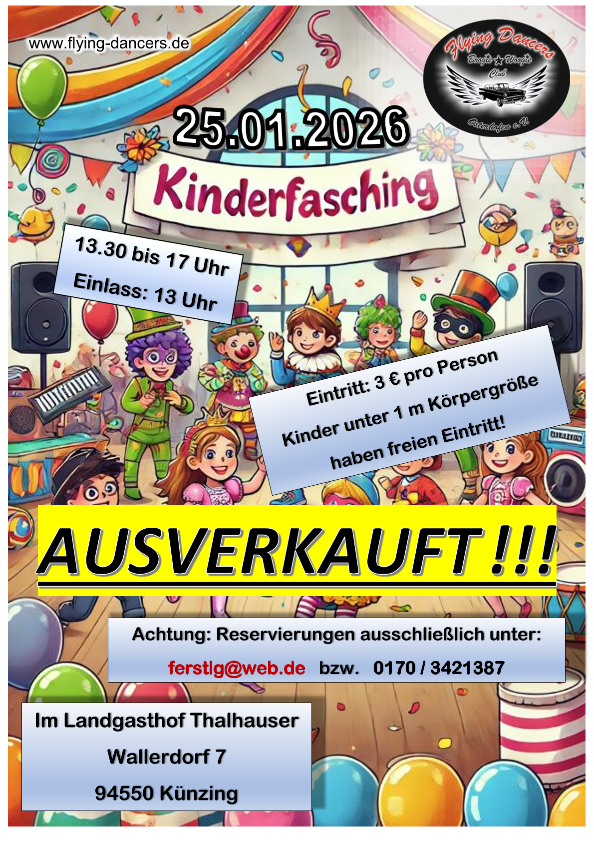 Flyer Kinderfasching   Ausverkauft 1