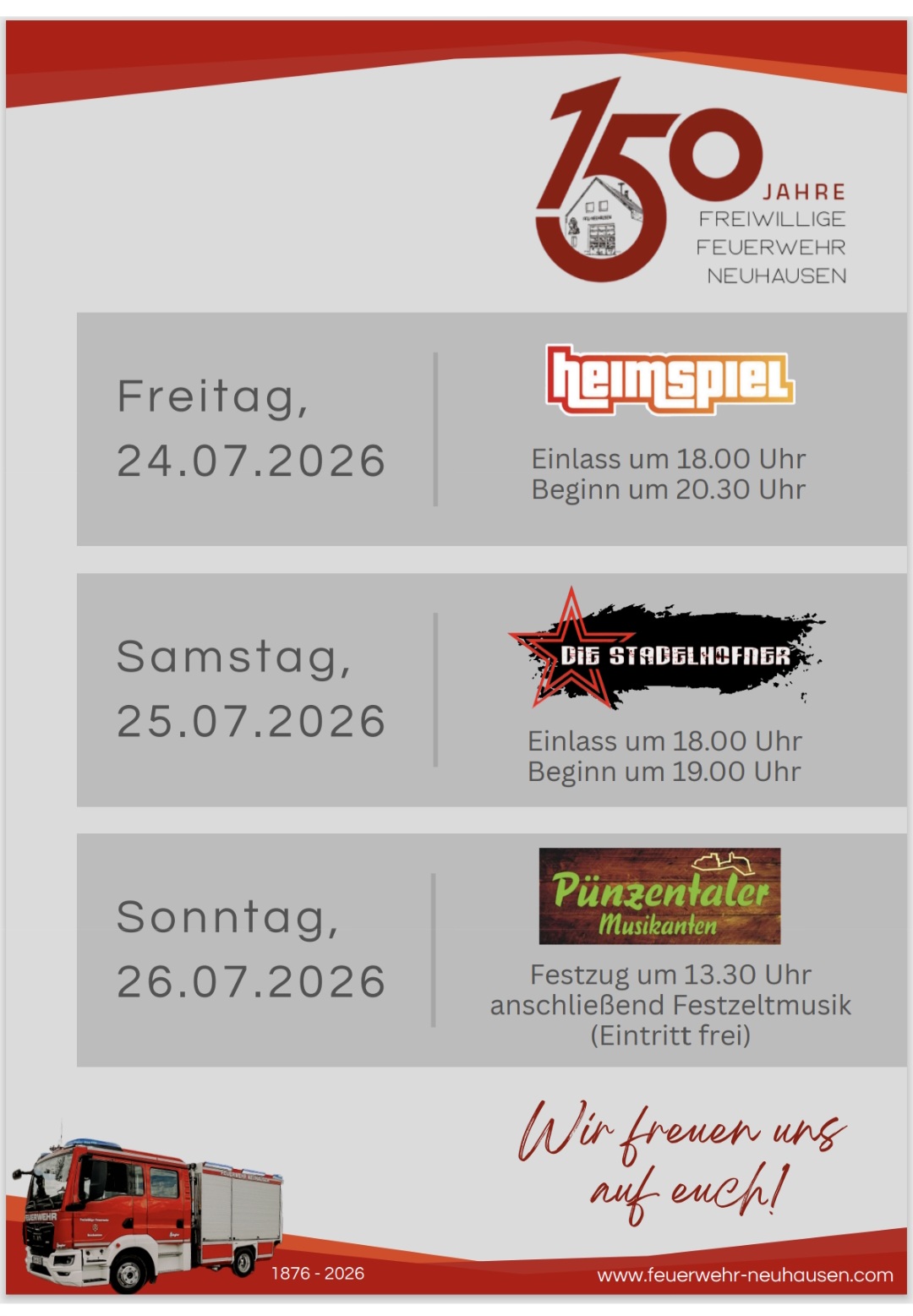 Festwochenende 150 Jahre