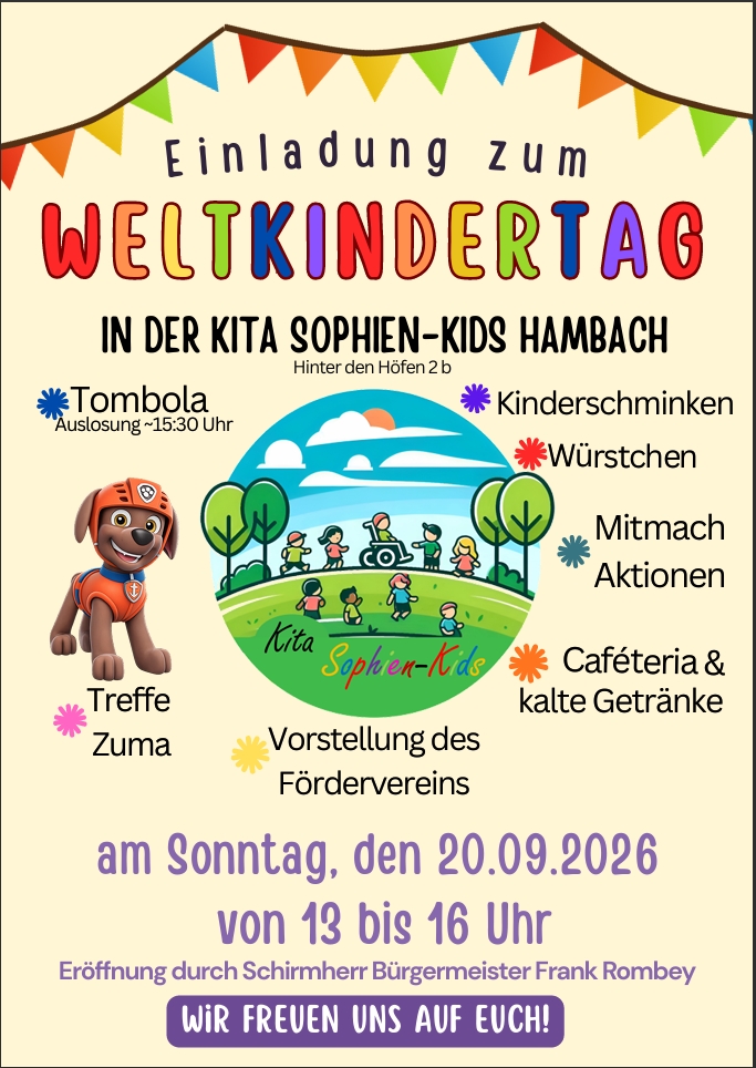 Weltkindertag in der Kita Sophien-Kids Hambach