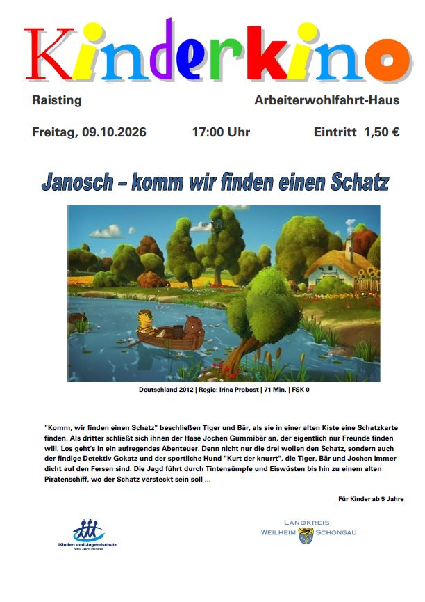 Kinderkino "Janosch - komm wir finden einen Schatz"