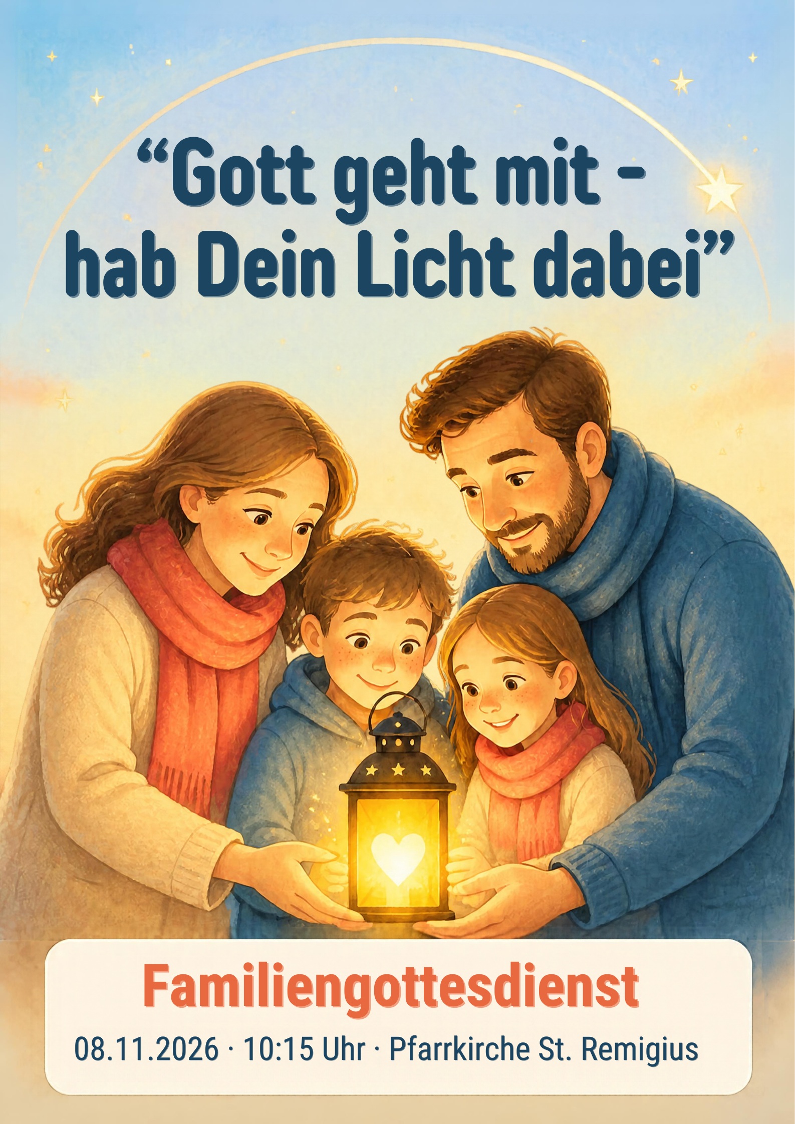 Familiengottesdienst "Gott geht mit - hab Dein Licht dabei" in der Pfarrkirche