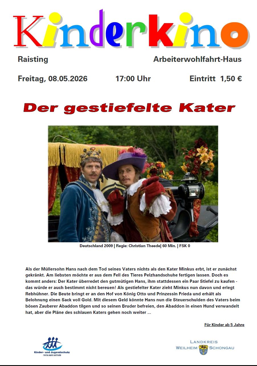 Kinderkino "Der gestiefelte Kater" 