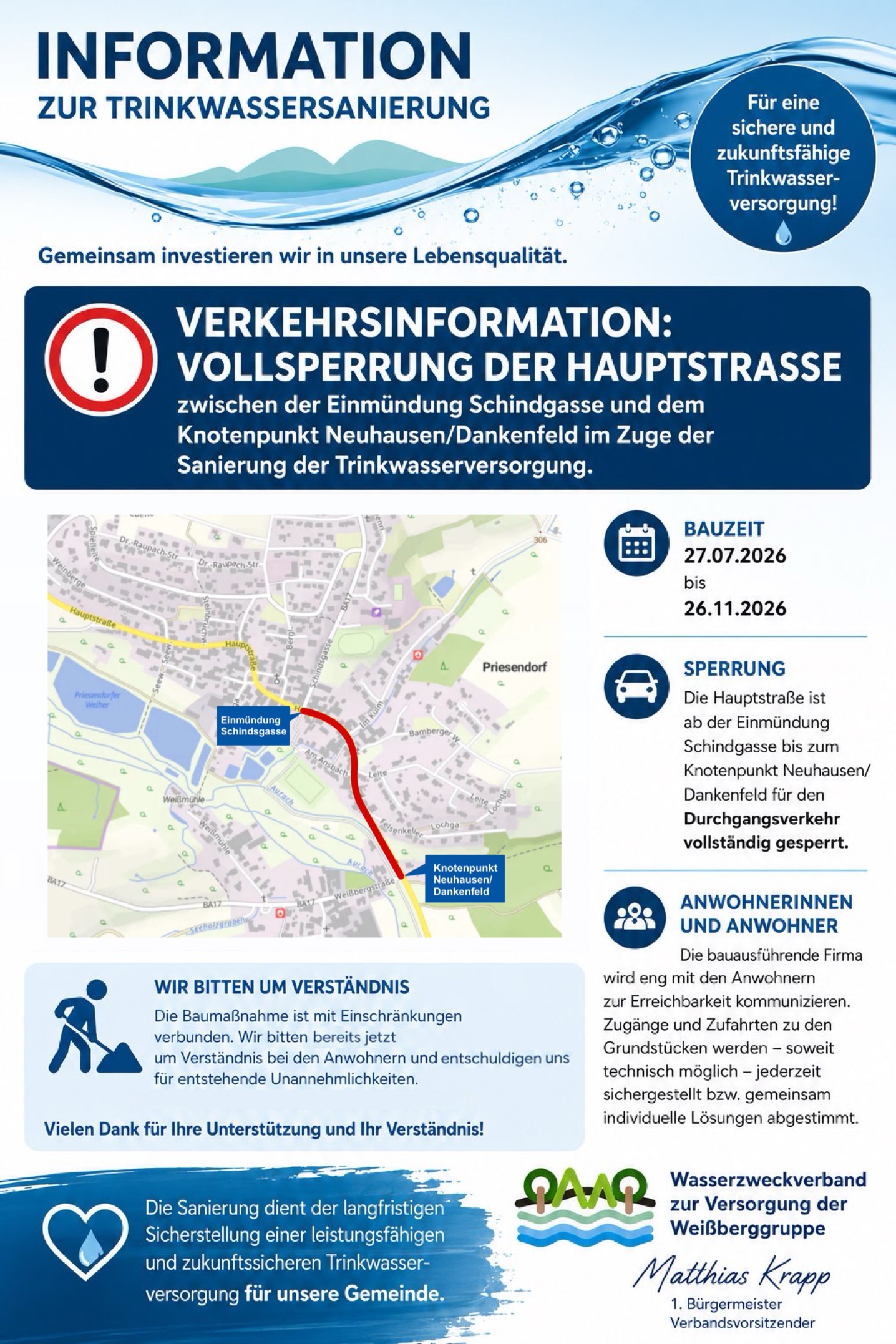 Informationen zu den Sanierungsarbeiten