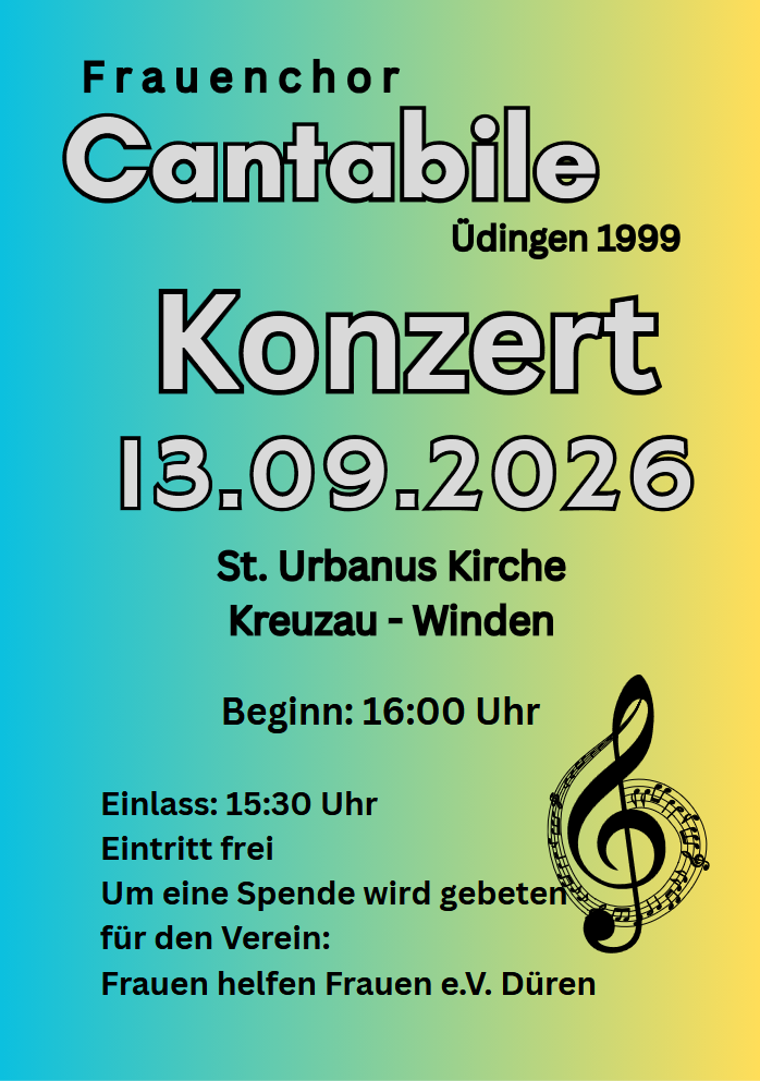 Konzert - Frauenchor Cantabile Üdingen 1999