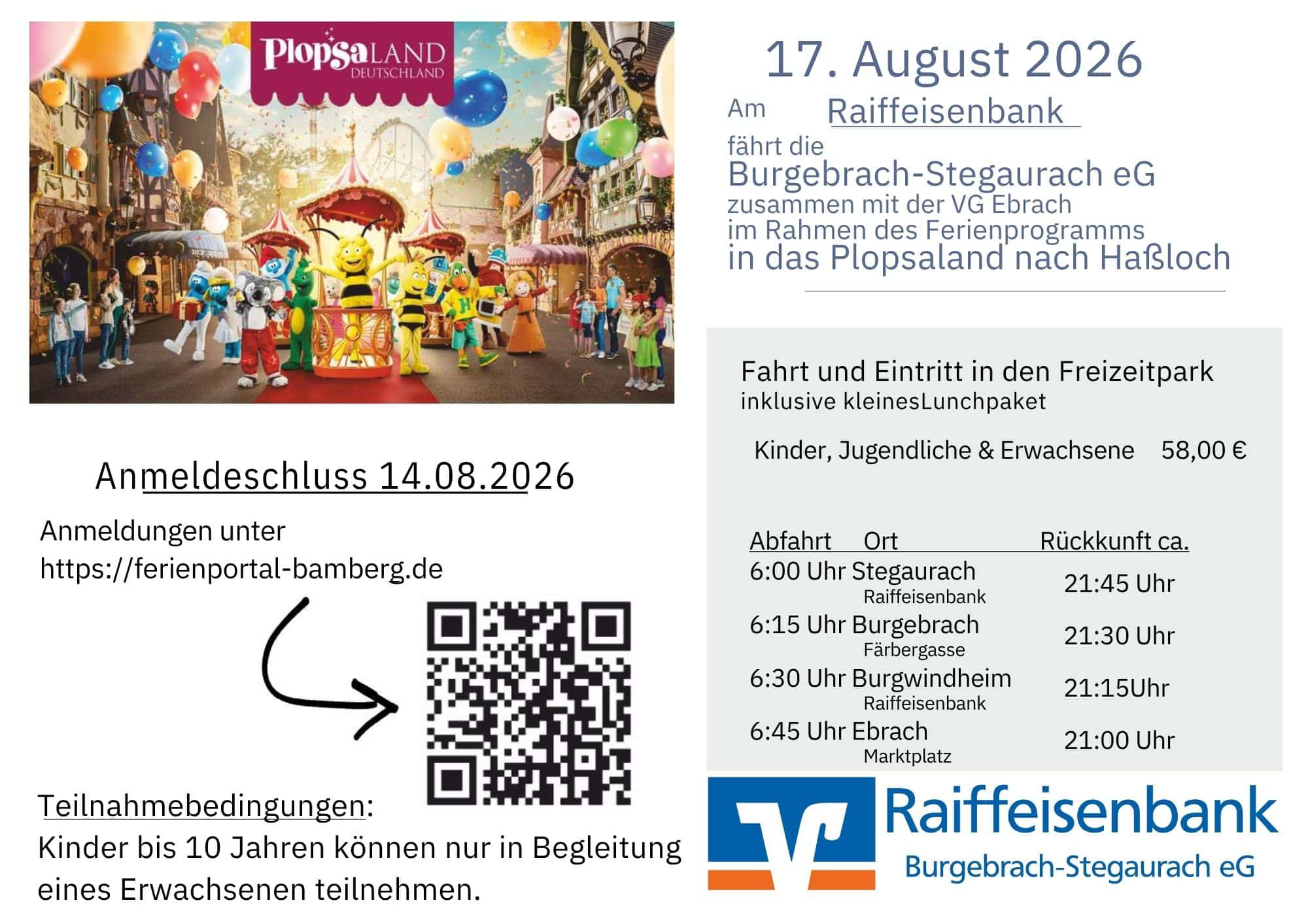 Ferienfahrt ins Plopsaland