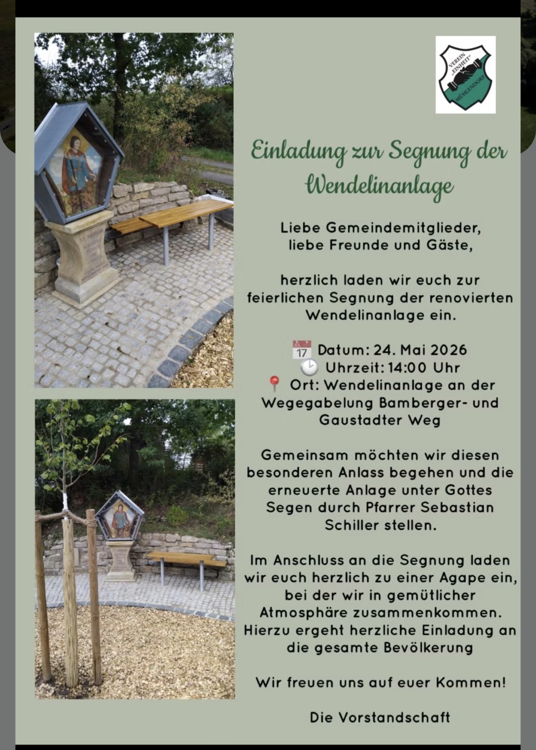 Segnung der Wendelinanlage