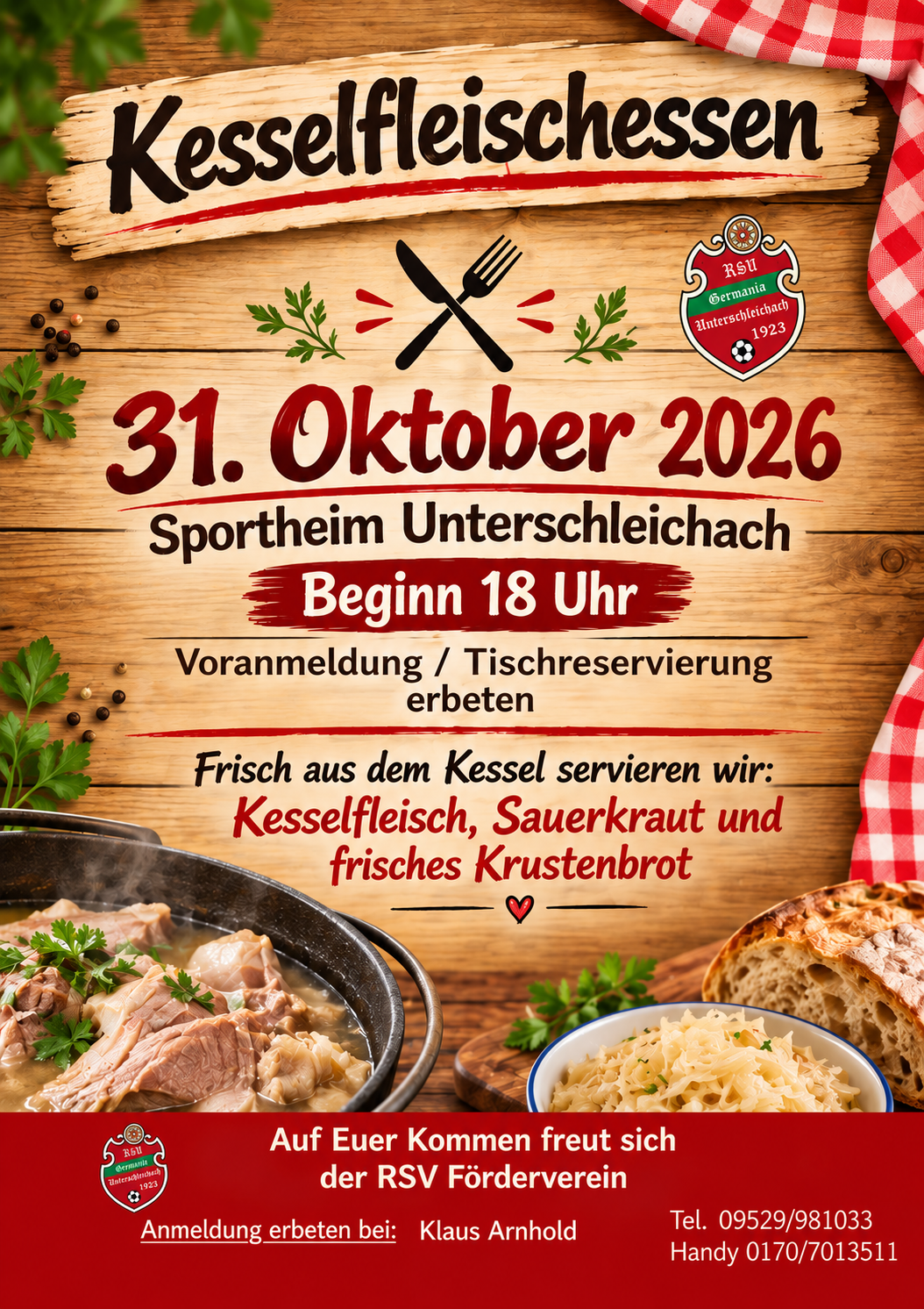 Kesselfleischessen in Unterschleichach 