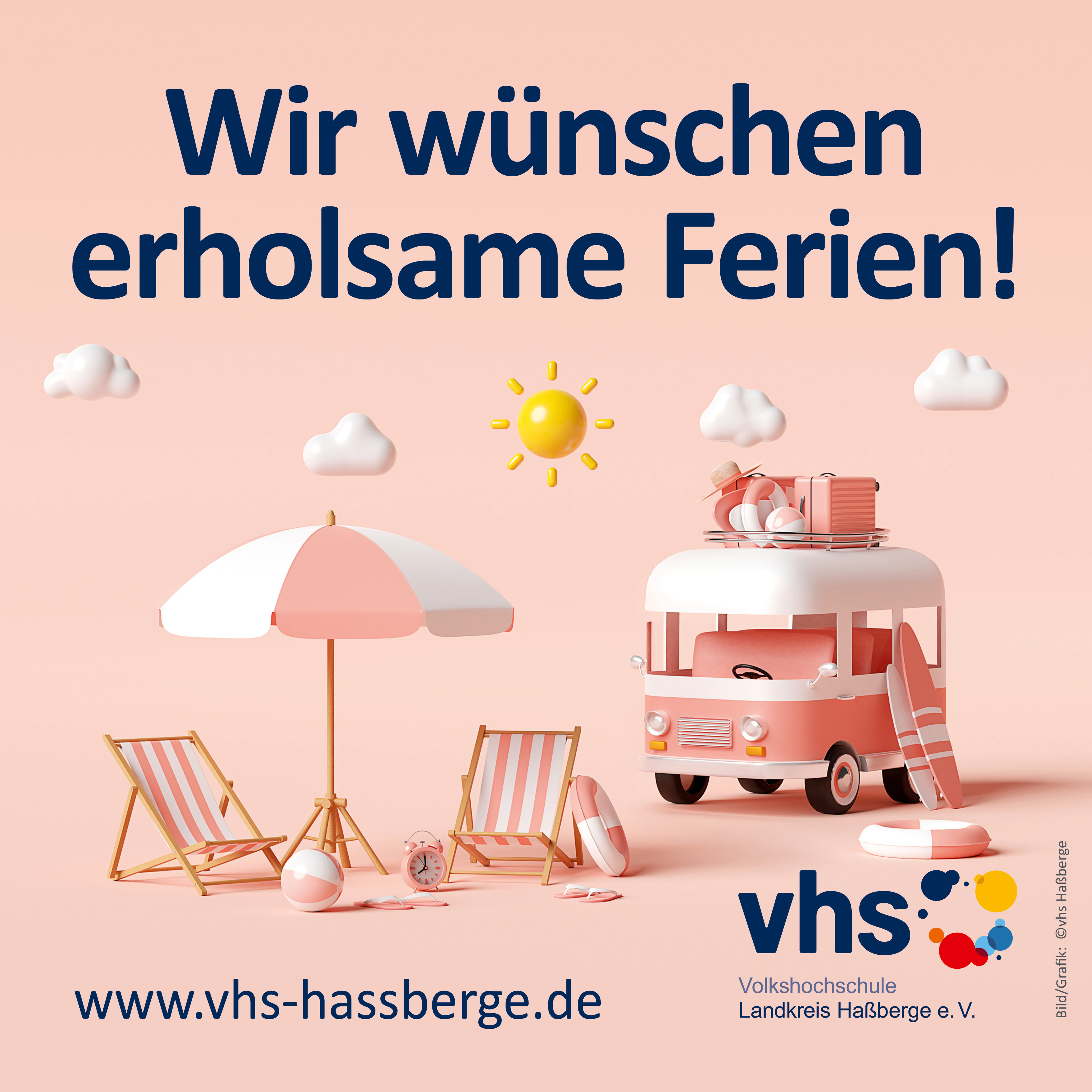 Die VHS Haßberge wünscht schöne Sommerferien
