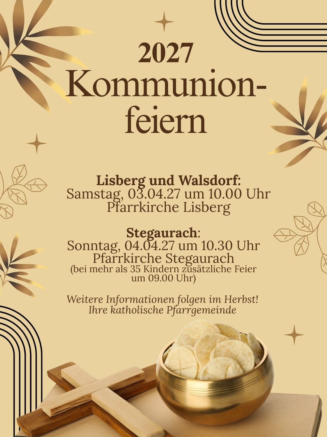 Terminvormerkung: Erstkommunionen 2027!!!