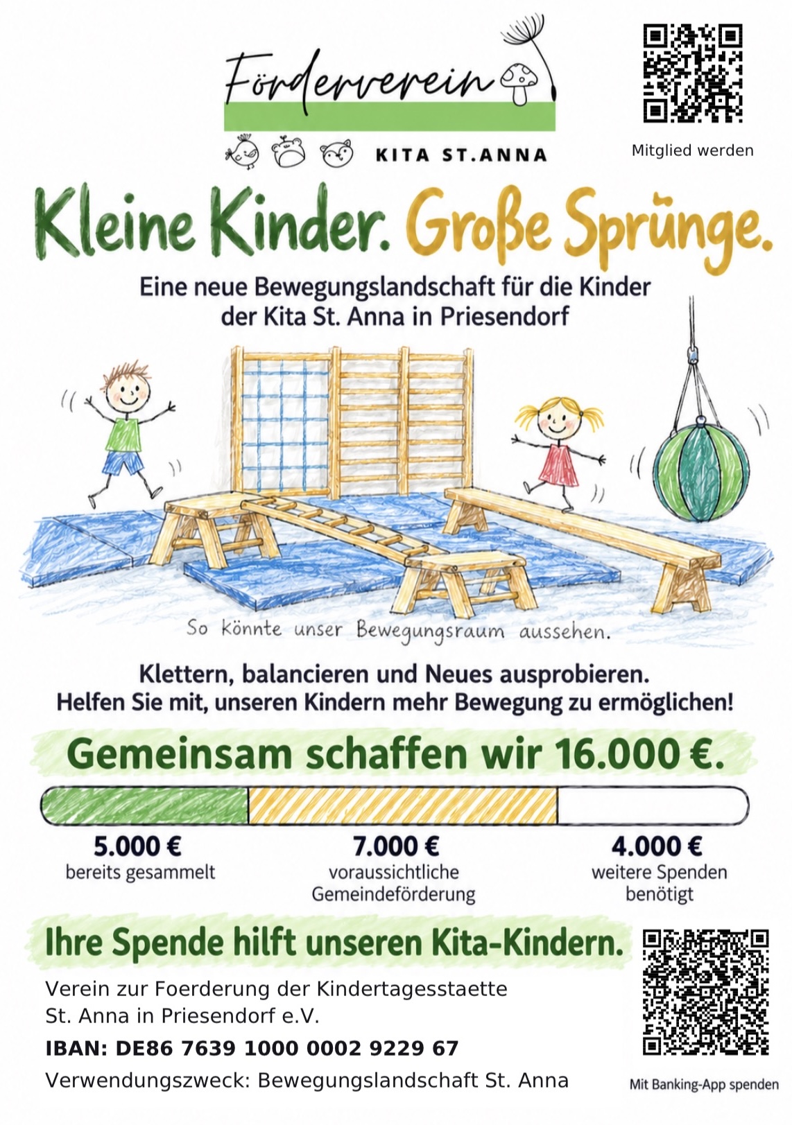 Wir brauchen Ihre Hilfe! Gemeinsam für unsere Kita