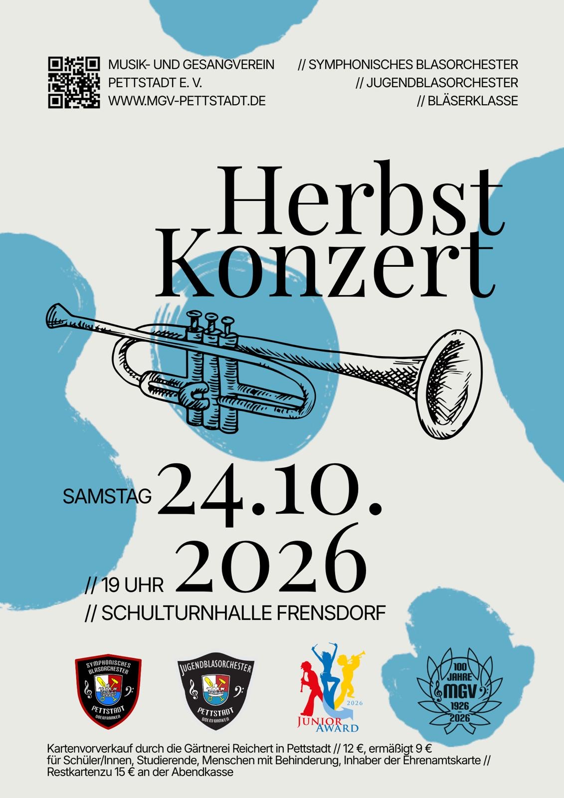 Einladung zum Herbstkonzert am 24.10.2026