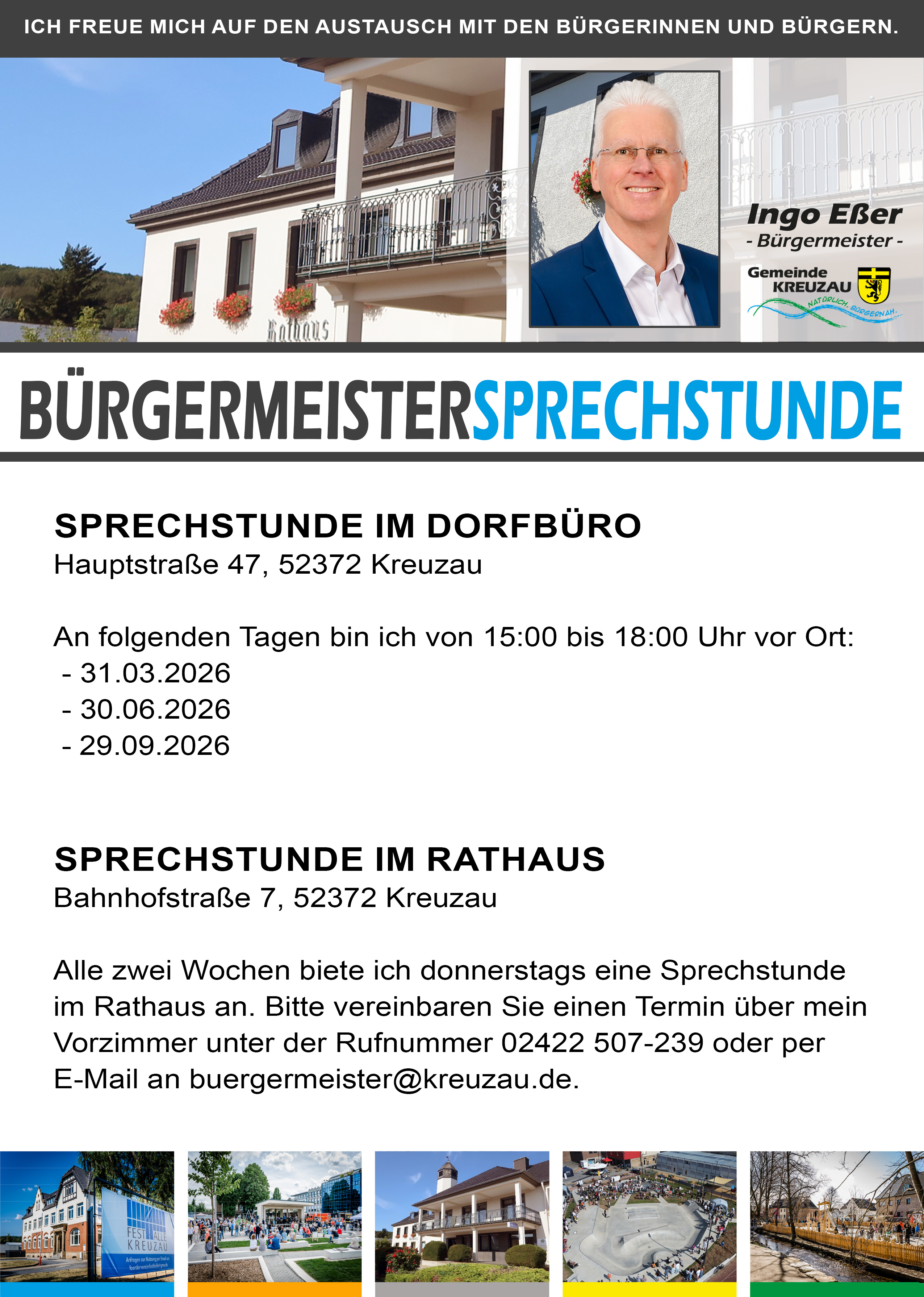 Bürgermeistersprechstunde im Dorfbüro