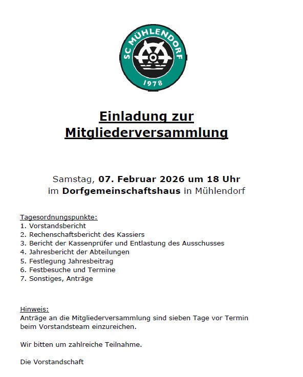 Jahreshauptversammlung