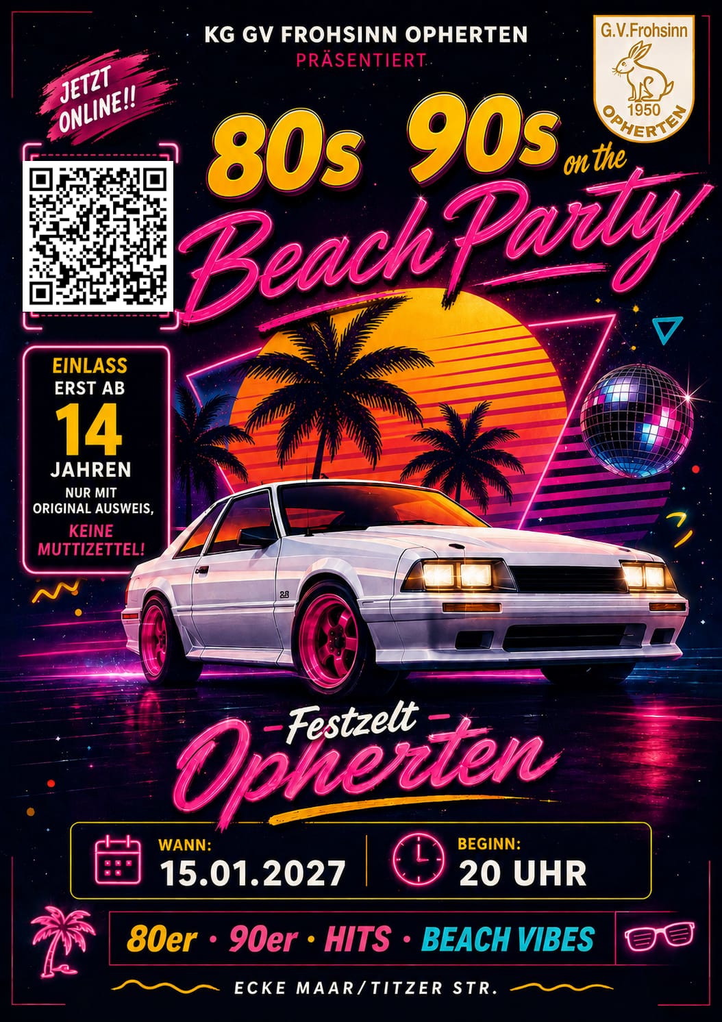 80s & 90s on the Beach Party🌴