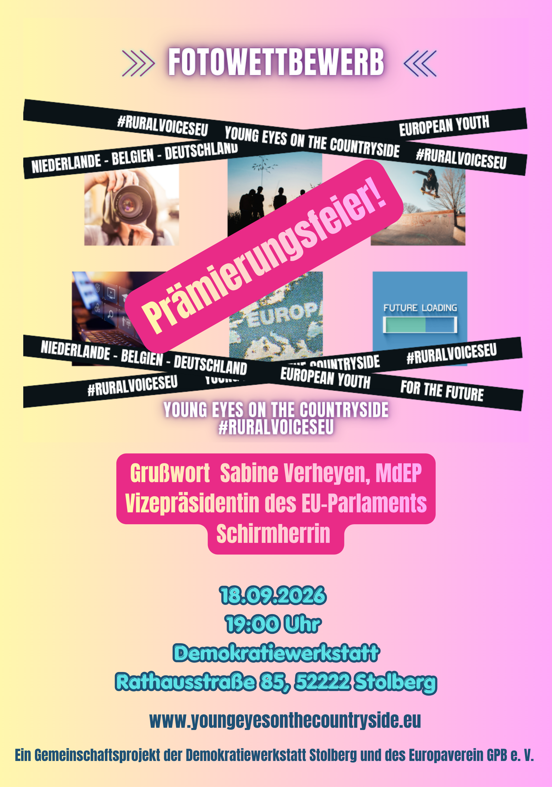 Prämierungsfeier grenzüberschreitender Fotowettbewerb "Young Eyes on the Countryside"
