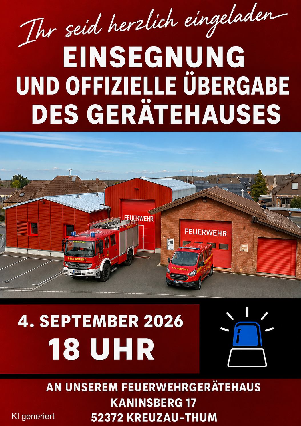 Einsegnung Erweiterung des Feuerwehrgerätehauses in Thum