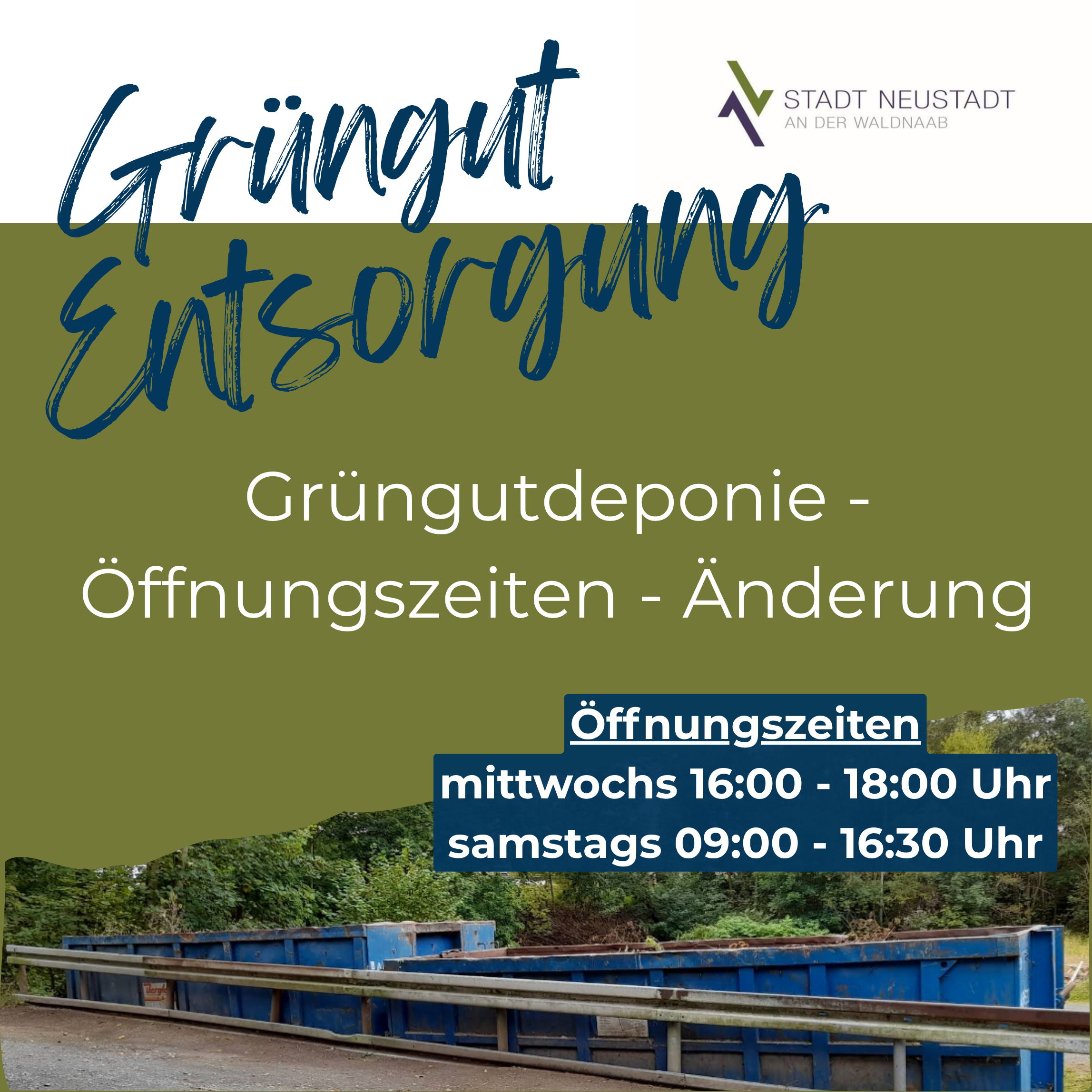 Grngutdeponie - nderung der ffnungszeiten - Heimat-Info